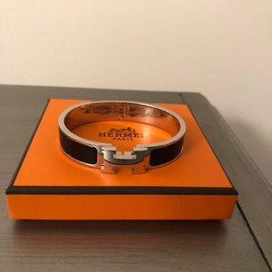 *SOLD* Hermès clic H bracelet in black